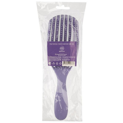 109105 Расческа для волос массажная ' Идеальная' продувная, с независимыми ребрами BR-03-2