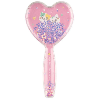 109106 Расческа для волос массажная ' Идеальная' с наполнителем ' Сердце' BR-07-1