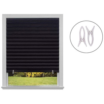 109168 Самоклеящиеся шторы-плиссе ' Skandi' ,120х180см,цвет черный ' Рыжий кот' 