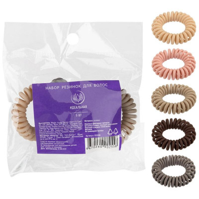 109186 Набор резинок для волос ' Идеальная' , 5шт