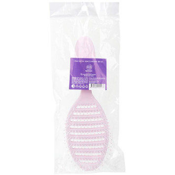 109195 Расческа для волос массажная ' Идеальная' продувная, со спиралевидным основанием BR-02-4