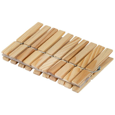 109229 Прищепки для белья деревянные в наборе 40шт Рыжий кот-4