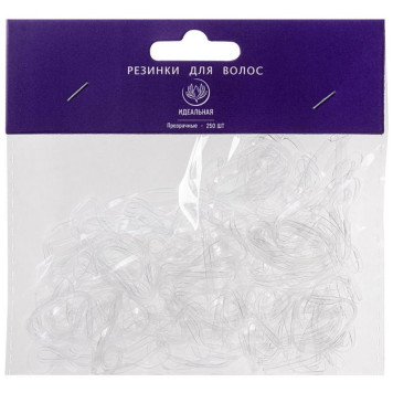109378 Резинки для волос прозрачные ' Идеальная' , 250шт-3