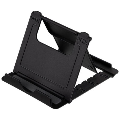 109484 Подставка для телефона складная, регулировка угла наклона, черный