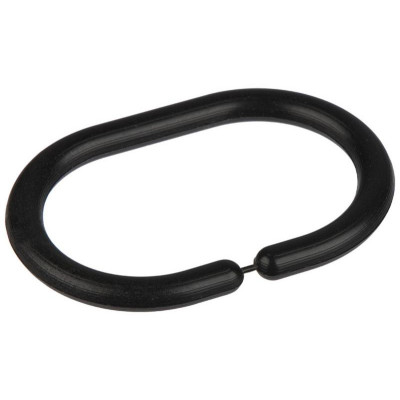 109493 Кольца пластиковые овальные 'Рыжий кот' 12шт черные-1