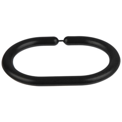 109493 Кольца пластиковые овальные 'Рыжий кот' 12шт черные-2