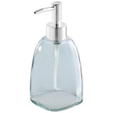 109838 Дозатор для жидкого мыла 350мл (стекло) голубой