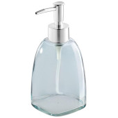 109838 Дозатор для жидкого мыла 350мл (стекло) голубой
