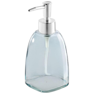 109838 Дозатор для жидкого мыла 350мл (стекло) голубой