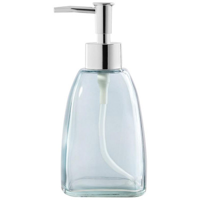 109838 Дозатор для жидкого мыла 350мл (стекло) голубой-1