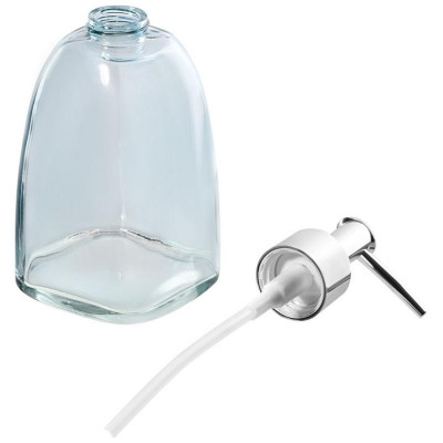 109838 Дозатор для жидкого мыла 350мл (стекло) голубой-2