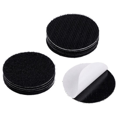 110048 Липучки-крепления самоклеящиеся круглые ' Рыжий Кот' , 5шт, черный