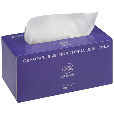 110909 Одноразовые полотенца для лица, 80шт.