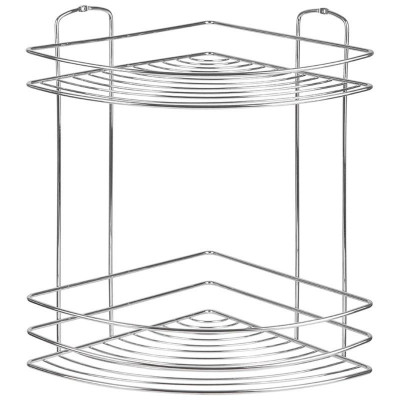 111175 Полка угловая 2-ярусная BASIC, хром