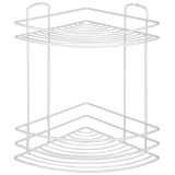 111176 Полка угловая 2-ярусная WHITE, белый