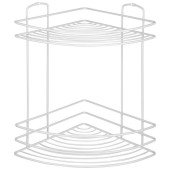 111176 Полка угловая 2-ярусная WHITE, белый