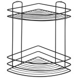 111177 Полка угловая 2-ярусная BLACK, черный
