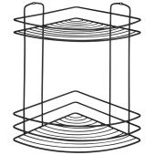 111177 Полка угловая 2-ярусная BLACK, черный