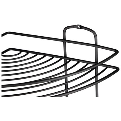 111177 Полка угловая 2-ярусная BLACK, черный-1