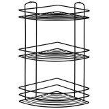 111180 Полка угловая 3-ярусная BLACK, черный