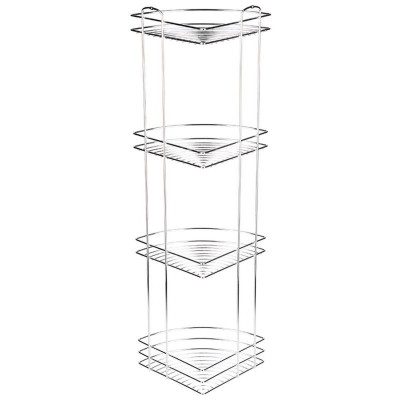 111181 Полка угловая 4-ярусная BASIC, хром-1