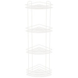 111182 Полка угловая 4-ярусная WHITE, белый