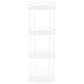 111182 Полка угловая 4-ярусная WHITE, белый