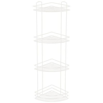 111182 Полка угловая 4-ярусная WHITE, белый
