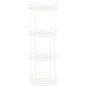 111182 Полка угловая 4-ярусная WHITE, белый