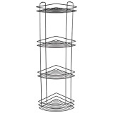 111183 Полка угловая 4-ярусная BLACK, черный
