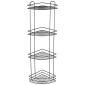 111183 Полка угловая 4-ярусная BLACK, черный