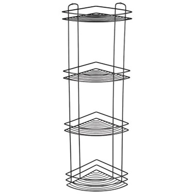 111183 Полка угловая 4-ярусная BLACK, черный