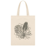 111445 Сумка-шоппер 'Листва', без застежки, бежевая