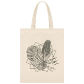 111445 Сумка-шоппер 'Листва', без застежки, бежевая