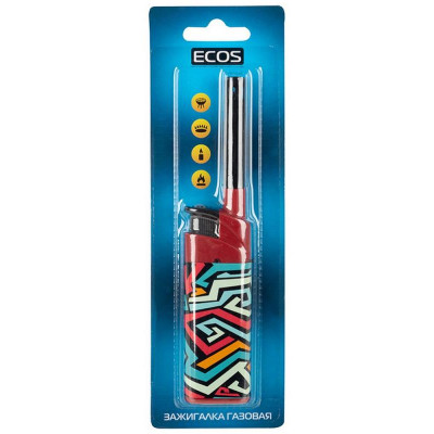 157831 Зажигалка газовая ECOS 089С-3