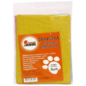 310215 Салфетка вискозная универсальная 'Рыжий кот' размер 30х38см (3шт)