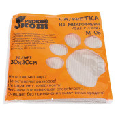 310227 Салфетка из микрофибры M-05 для стекла 'Рыжий кот', серый, размер 30х30см