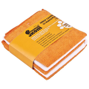 310238 Набор из 5-ти салфеток из микрофибры MFS-01/5 'Рыжий кот', размер 30х30см-3