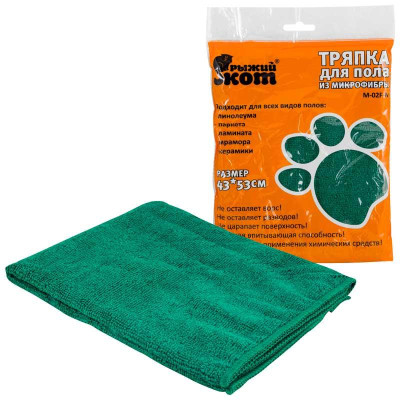 310295 Тряпка из микрофибры M-02F-M 'Рыжий кот', размер 43х53см