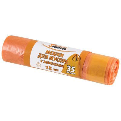 310400 Мешки для мусора 'Рыжий кот', 35л (15шт/рул) оранжевые