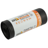 310410 Пакеты универсальные 120л (10шт./рул.) особо прочные, ПВД, черные, 40мкм 310410 Пакеты универсальные 120л (10шт./рул.) особо прочные, ПВД, черные, 40мкм