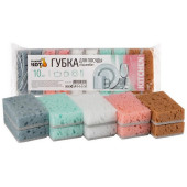 310577 Губка д/посуды 'Aquarelle' (10шт) (93х65х27мм) 'Рыжий кот'