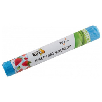 310983 Пакеты д/заморозки 25*32см 30шт/рул 'Рыжий кот'