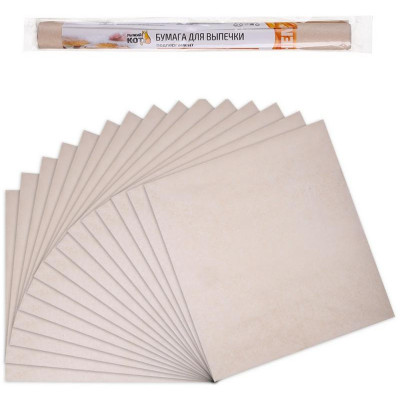 310991 Бумага для выпечки в листах (16листов) 'Рыжий кот' 38х42см