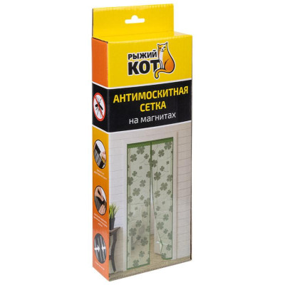 311272 Сетка антимоскитная на магнитах ' Капутомоскито' Рыжий кот ' клевер' -3