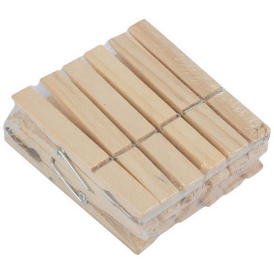 311378 Набор прищепок деревянных 12шт