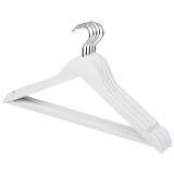 311382 Набор вешалок деревянных с перекладиной 'Рыжий кот' (5шт) цвет белый