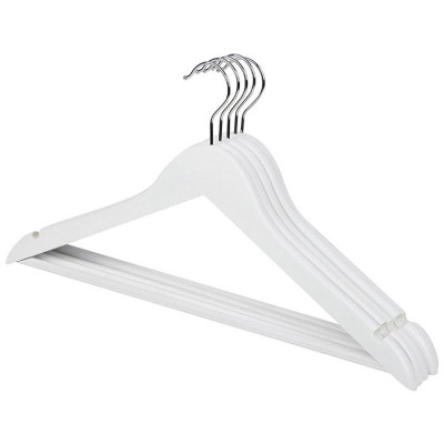 311382 Набор вешалок деревянных с перекладиной 'Рыжий кот' (5шт) цвет белый