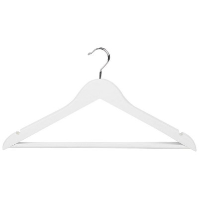 311387 Набор вешалок деревянных с перекладиной 'Рыжий кот' (3шт) цвет белый-1