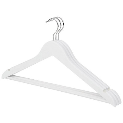 311387 Набор вешалок деревянных с перекладиной 'Рыжий кот' (3шт) цвет белый